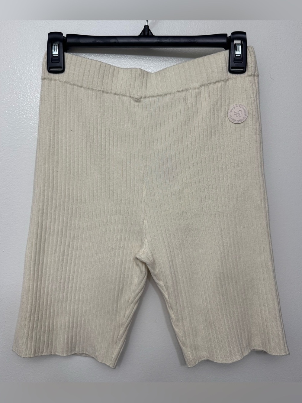 NWT Sporty & Rich SRHWC Ribbed Knit Shorts